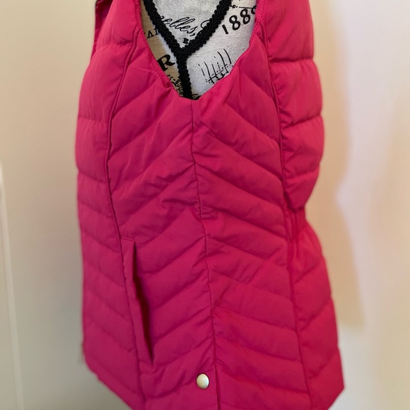 Talbots petite small pink puffer vest down filled - Picture 4 of 5